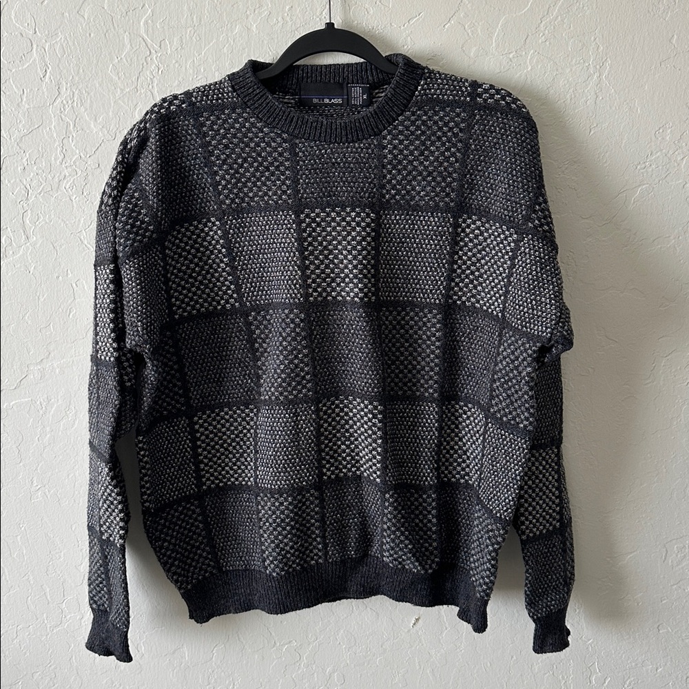 Checkered Knit Sweater